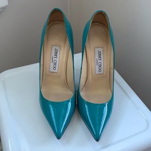Jimmy Choo turquoise pumps
